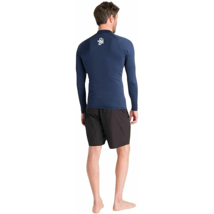 2024 C-Skins Mens NuWave UV Basics Long Sleeve Rash Vest C-NLYLSMC - Bluestone